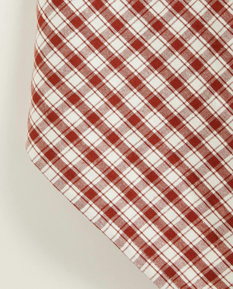 COLOURED CHECK TEA TOWELS (PACK OF 2)