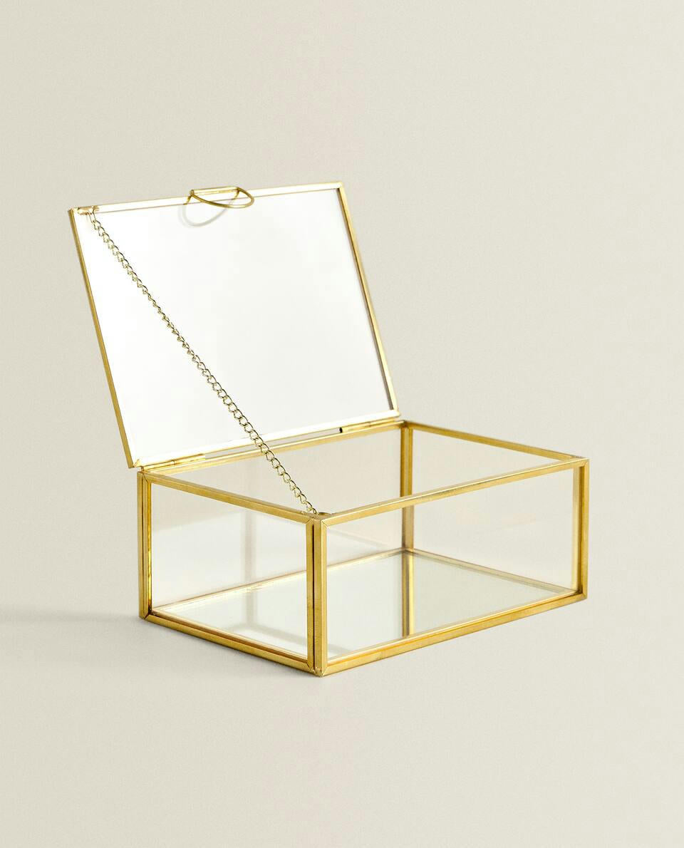 CAJA METAL Y CRISTAL TIMING