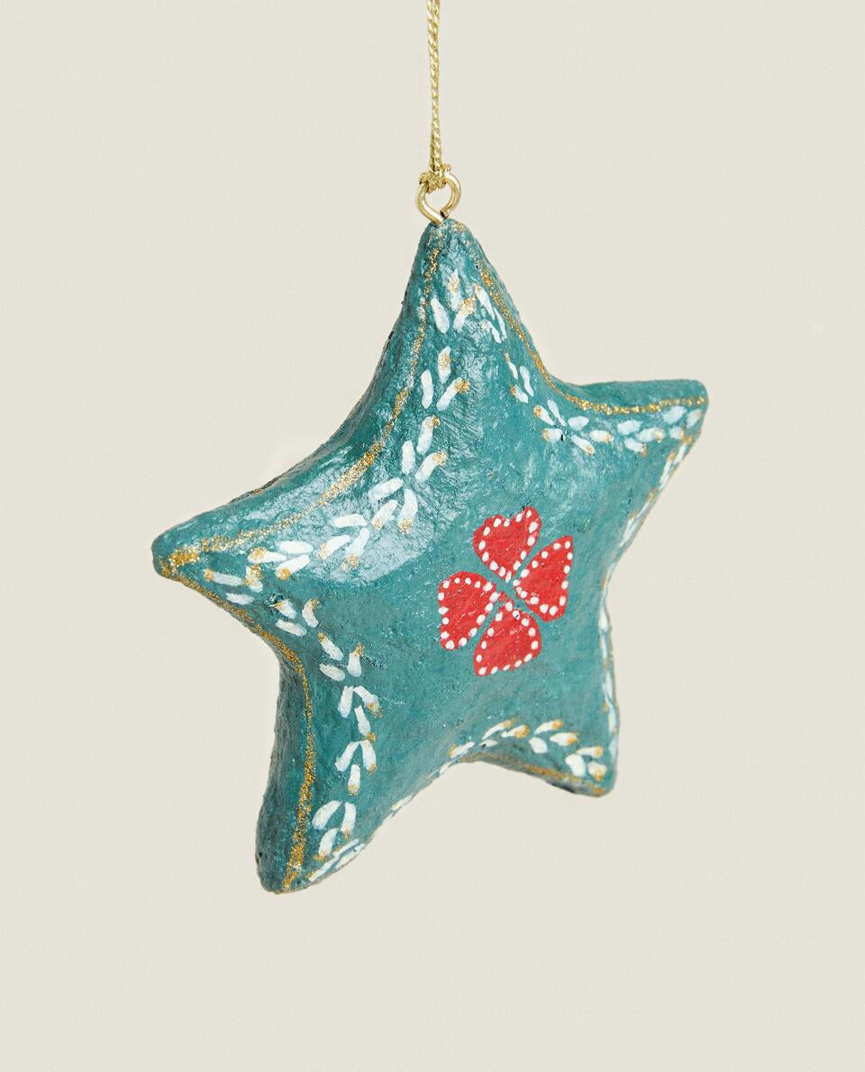PAPER MCH STAR CHRISTMAS DECORATION