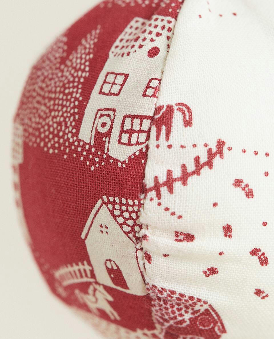 PACK OF CHRISTMAS PATCHWORK BAUBLE DECORATIONS (PACK OF 2)