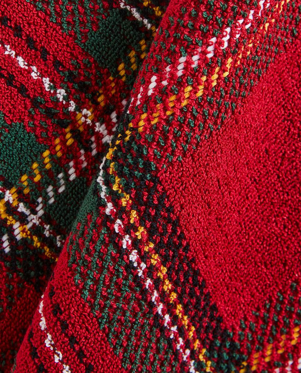 CHRISTMAS TARTAN COTTON TEA TOWEL