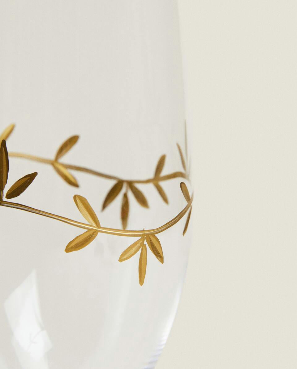 CHRISTMAS FLORAL GLASSWARE SET