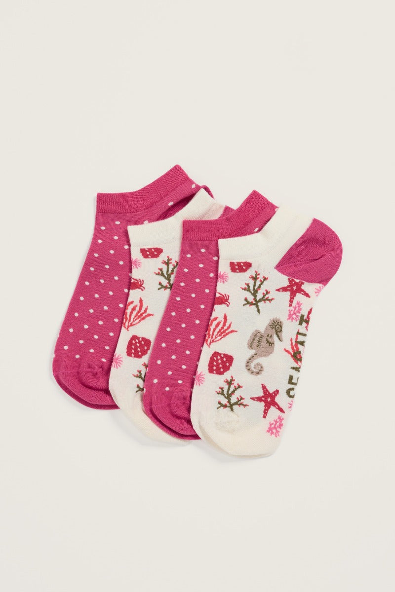 Pack of 2 Bamboo Arty Trainer Socks