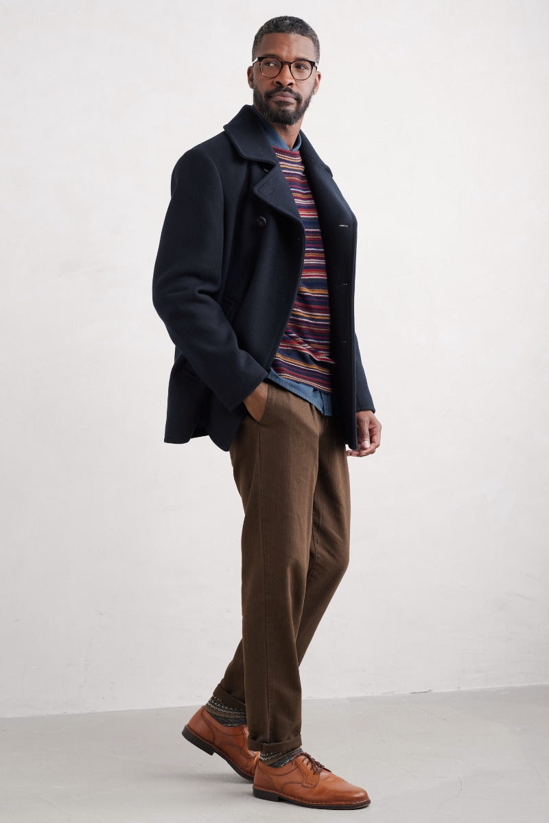 Men's Channel Wool Blend Coat