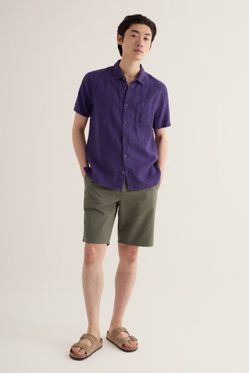 Men's Carne Short Sleeve Linen Shirt
