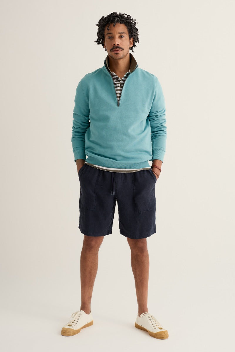 Men's Wood Moss Quarter Zip Sweatshirt