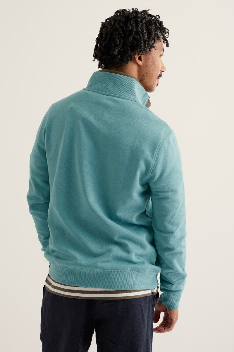 Men's Wood Moss Quarter Zip Sweatshirt