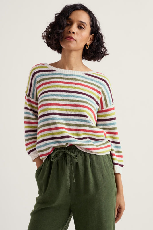 Knavock Striped Jumper Made With Linen & Organic Cotton