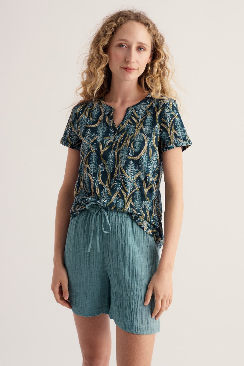 Waterflow Short Sleeve Top