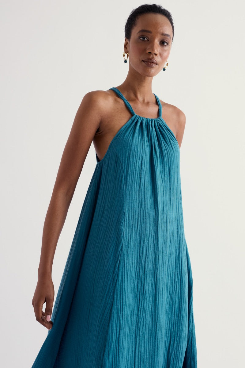 Belowda Dress in GOTS Organic Cotton Double Gauze