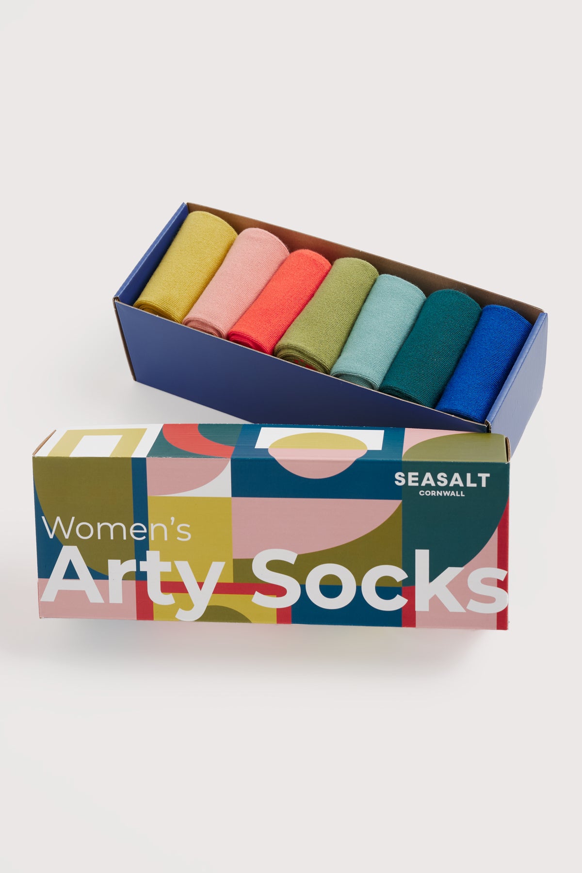 Gift Box of 7 Women's Arty Socks Plain