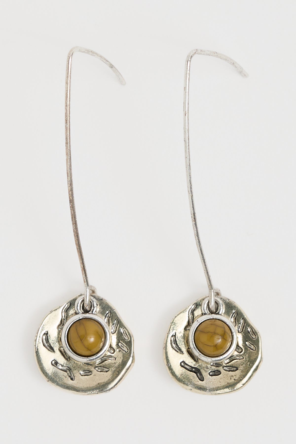 Double Disc Drop Earrings