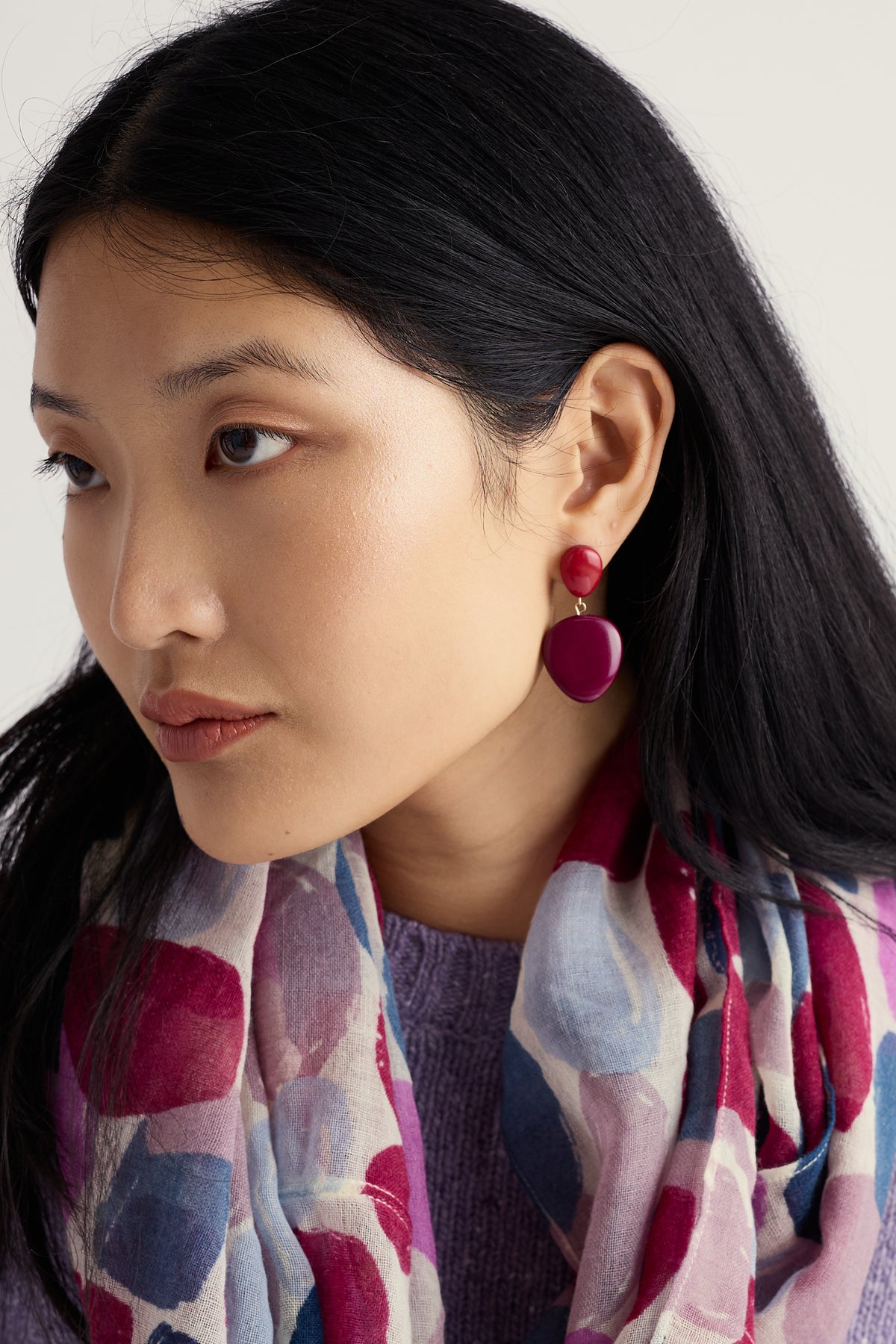 Snowdrop Resin Bead Earrings