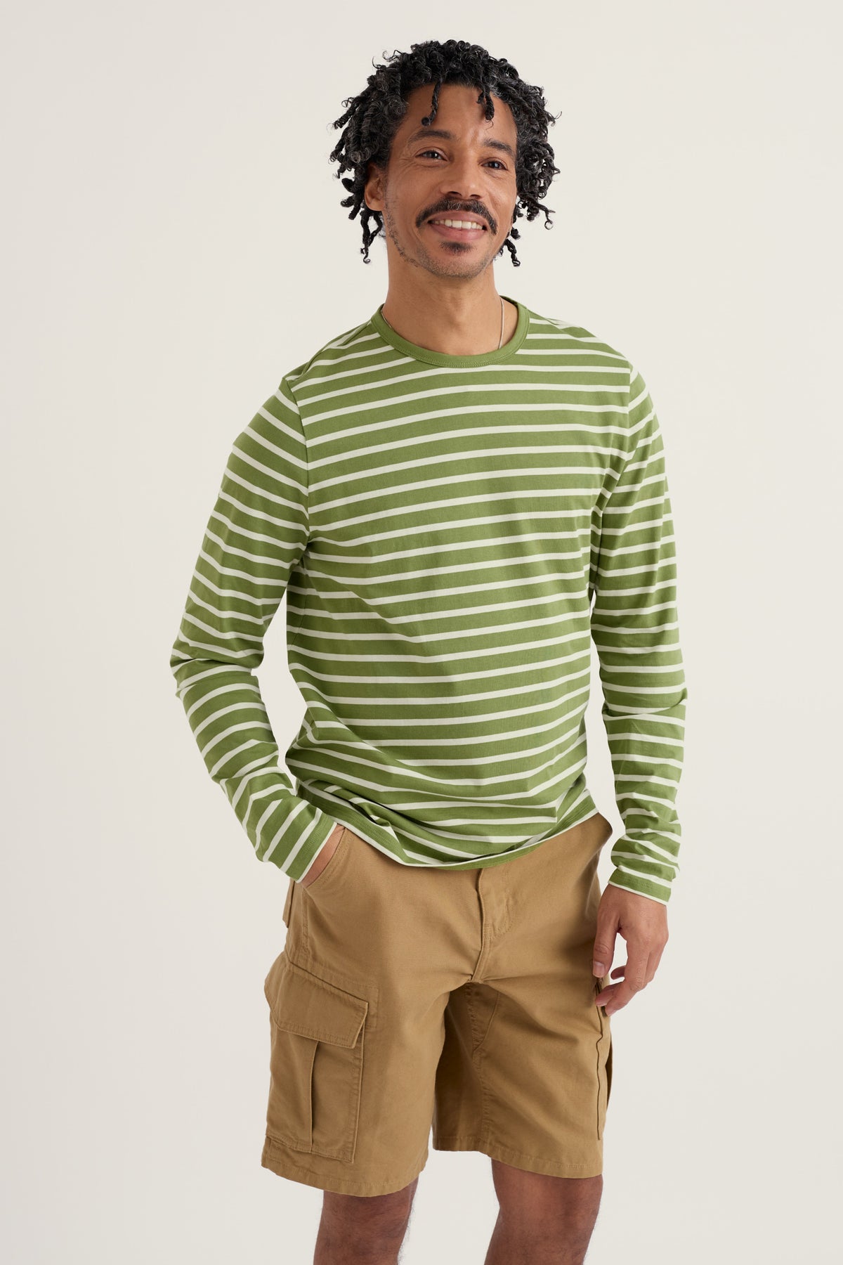Men's Crew Neck Sailor Shirt in GOTS-Certified Organic Cotton
