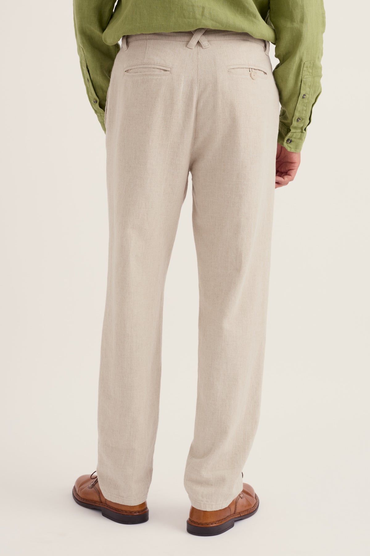 Men's Messack Undyed Cotton-Linen Trousers