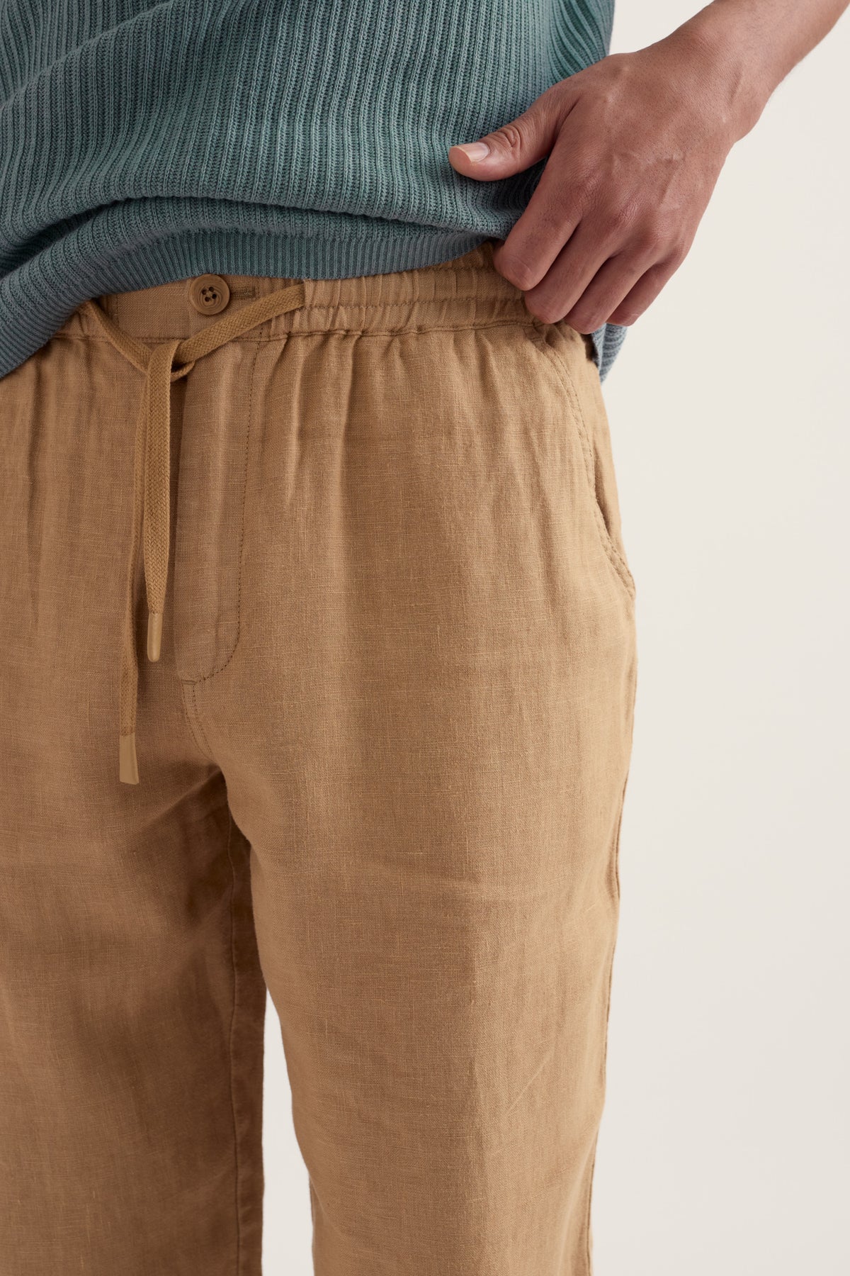 Men's Crewman Linen Tie Waist Trousers