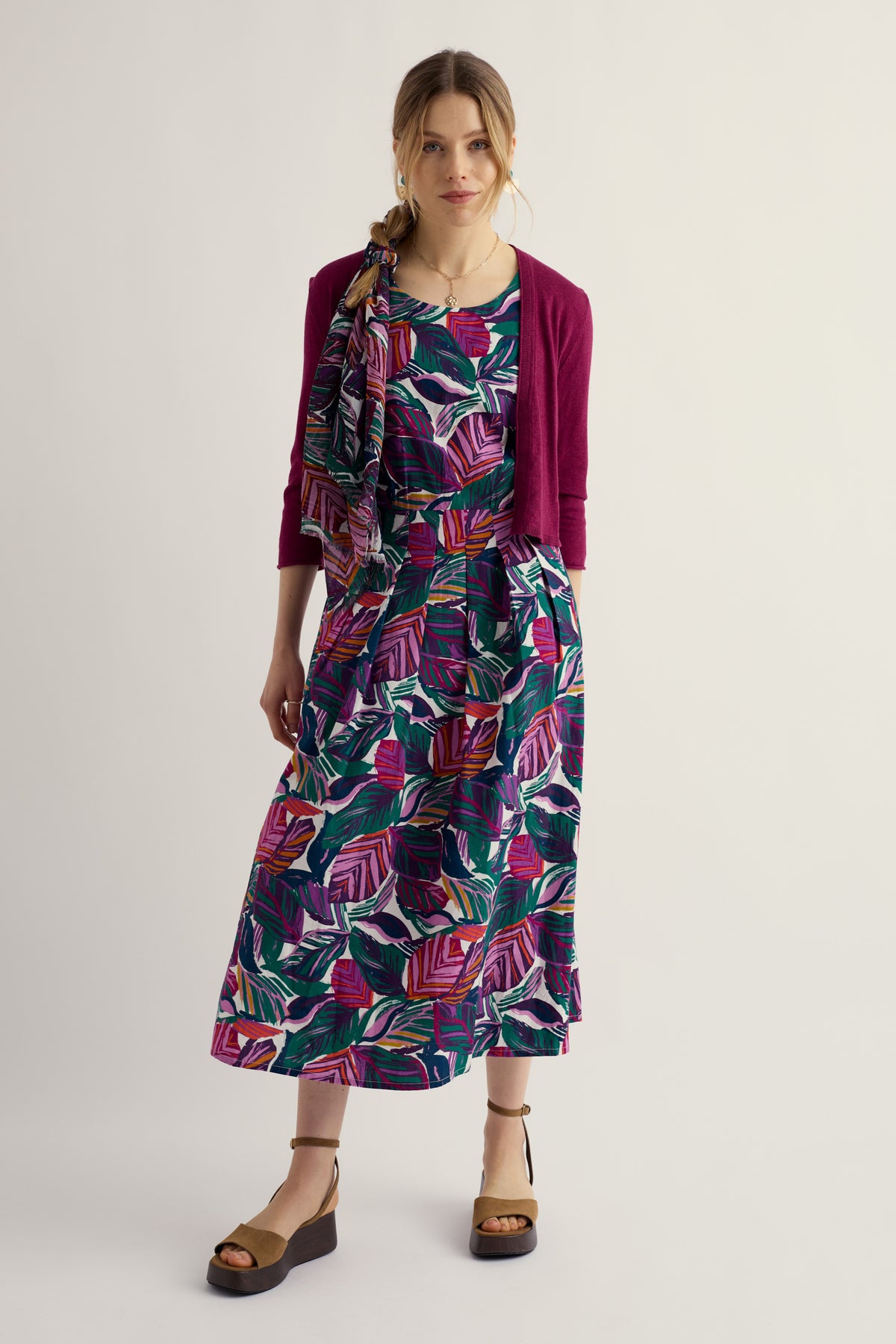 Belle Fit-and-flare Midi Dress