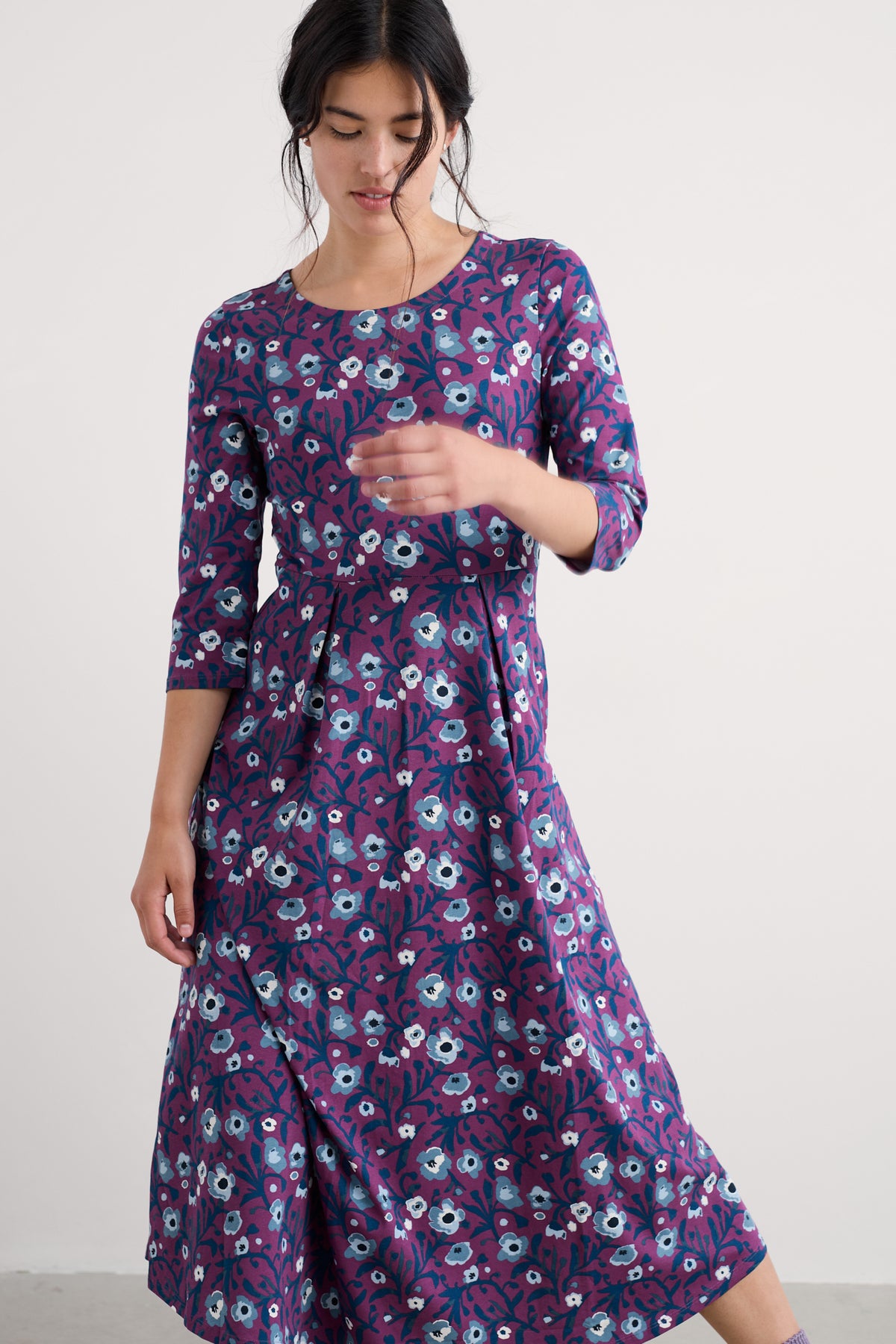 Veronica Midi Dress in GOTS-Certified Organic Cotton Jersey