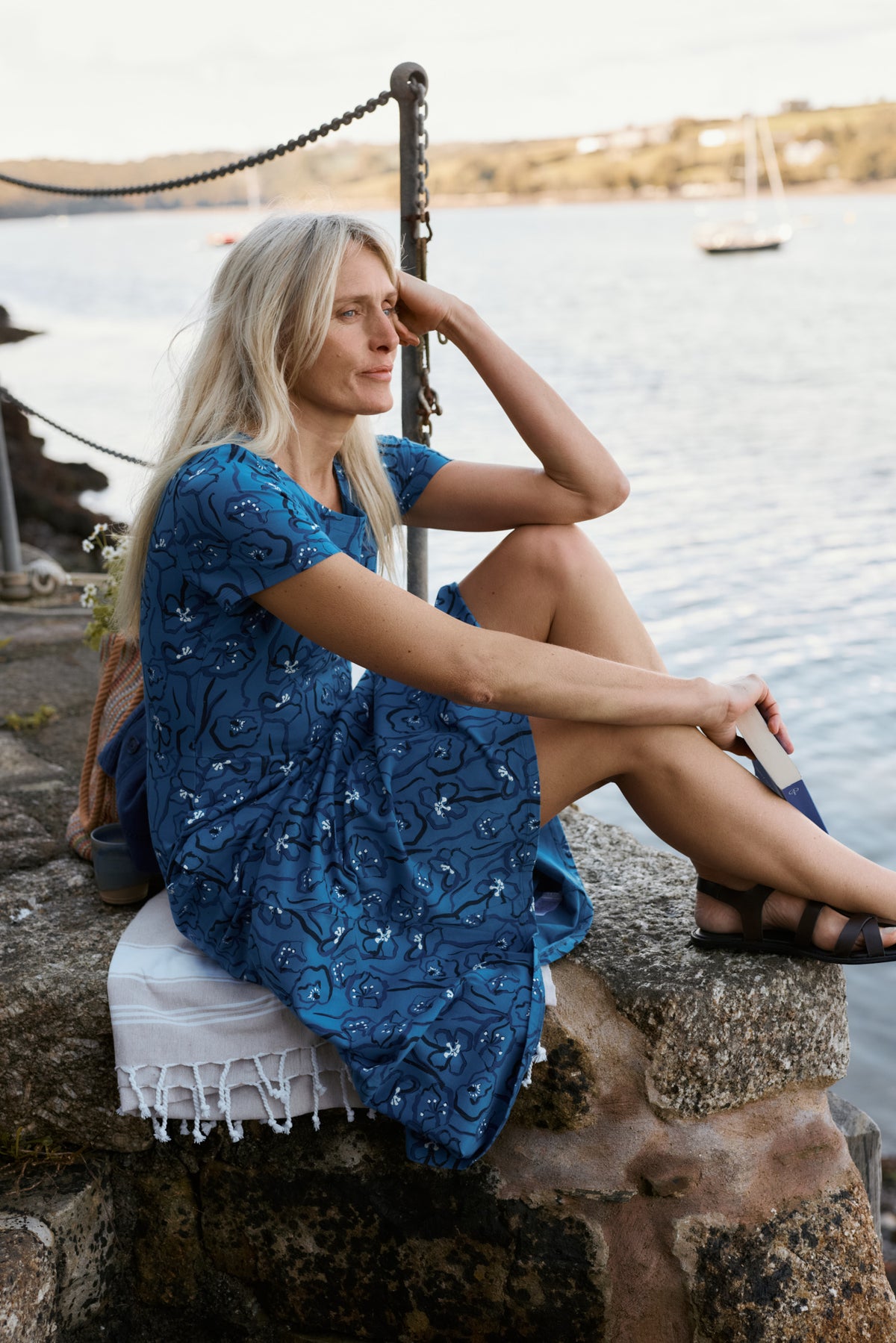 Veronica Short Sleeve Midi Dress in GOTS-Certified Organic Cotton