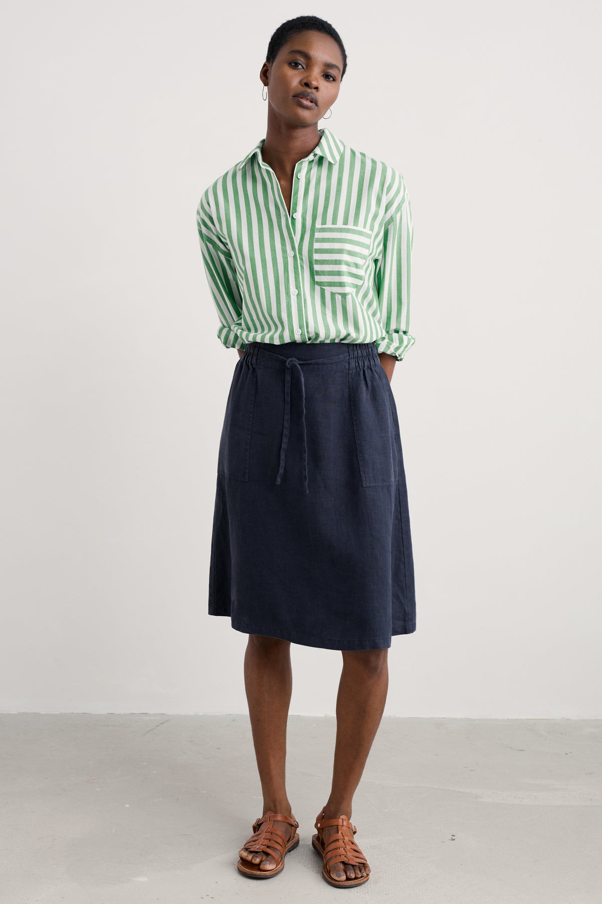 Pepper Moth Linen Skirt