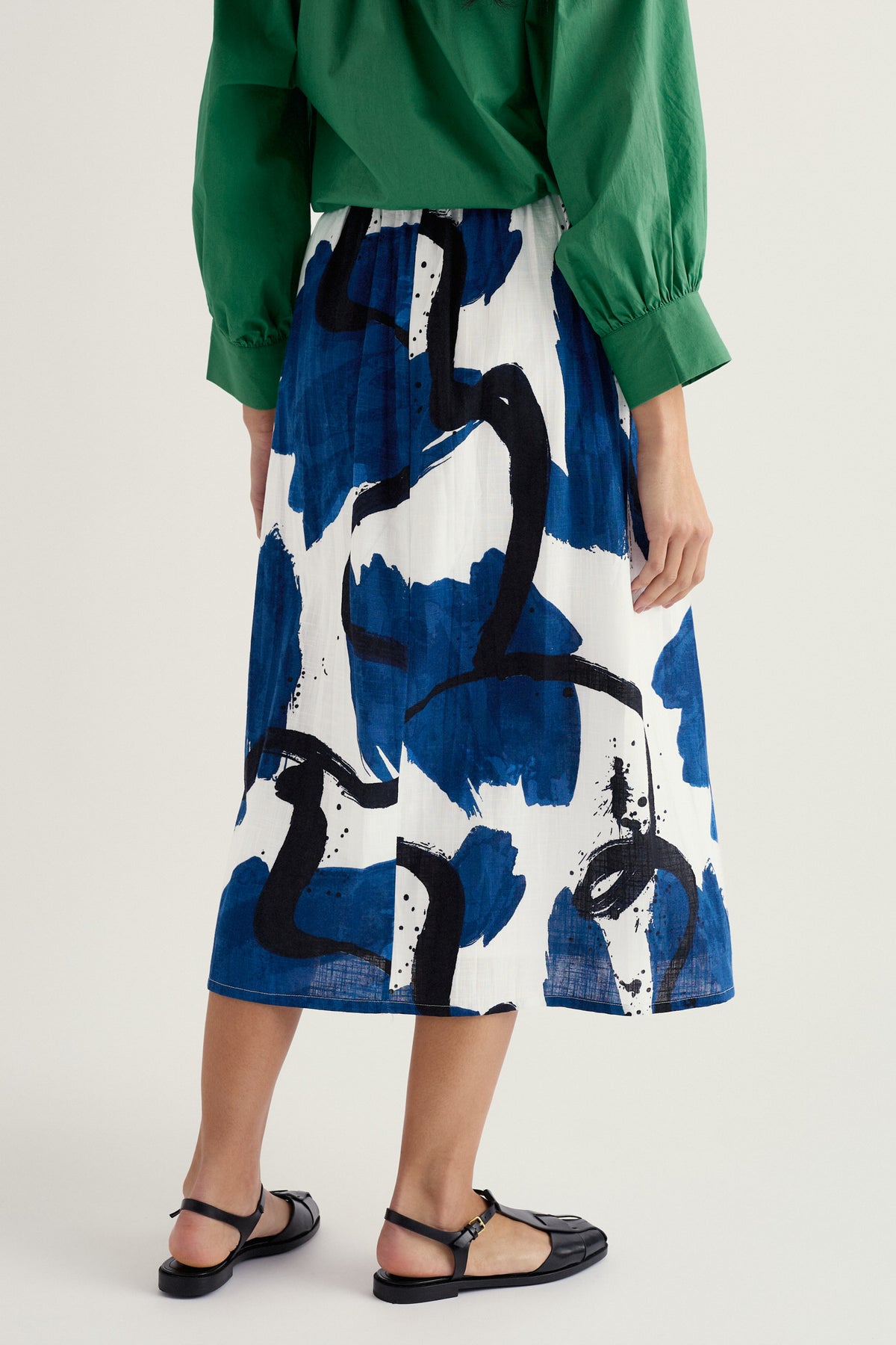 Mevagissey Midi Skirt in Organic Cotton