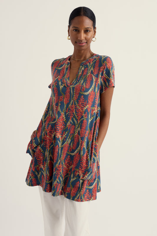 Wreathe Short Sleeve Jersey Tunic