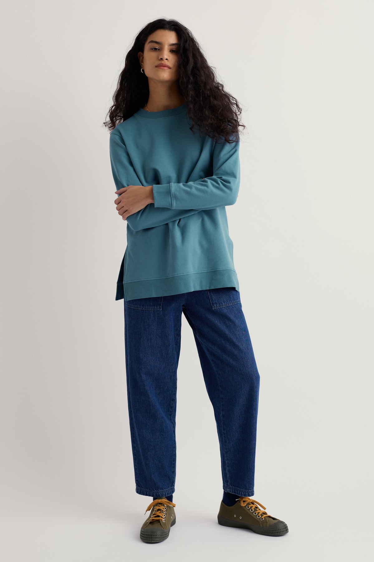 Genni Organic Cotton Longline Sweatshirt
