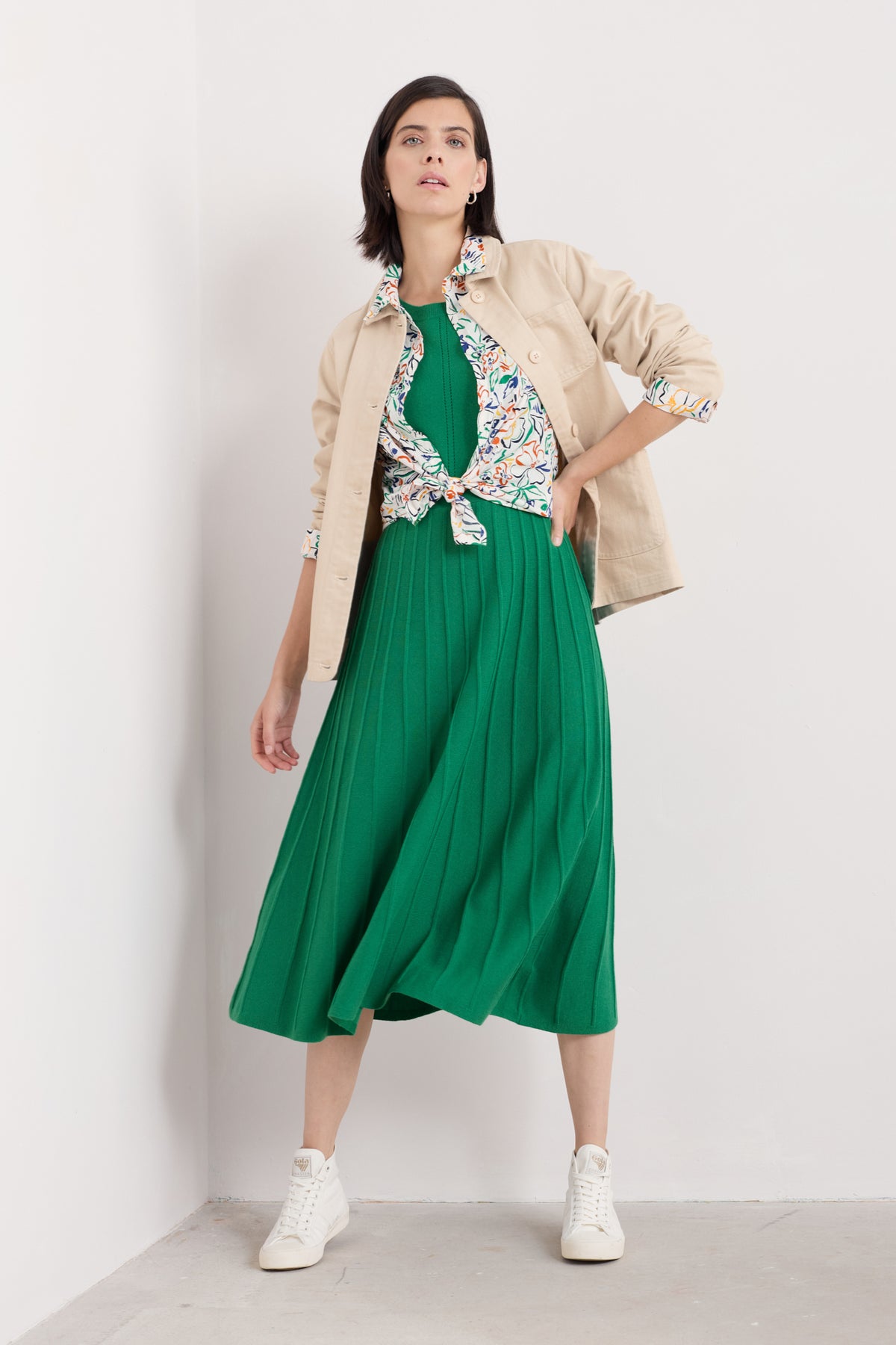 Folk Song Knitted Midi Dress