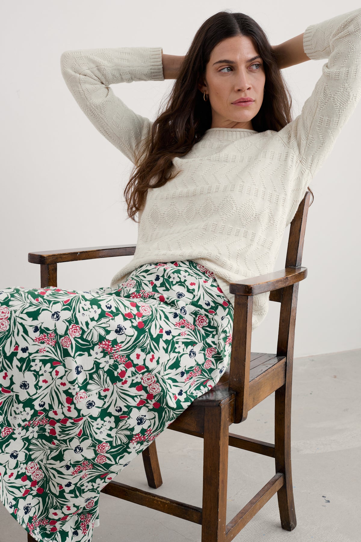 Rose A-Line Calf Length Skirt