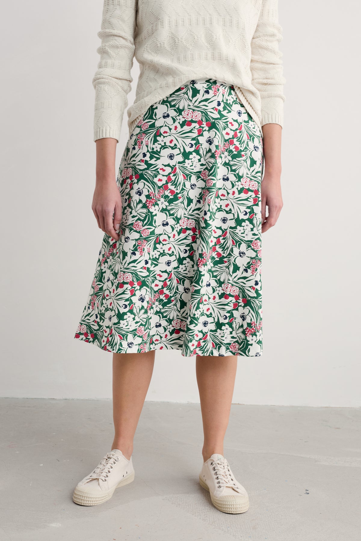 Rose A-Line Calf Length Skirt