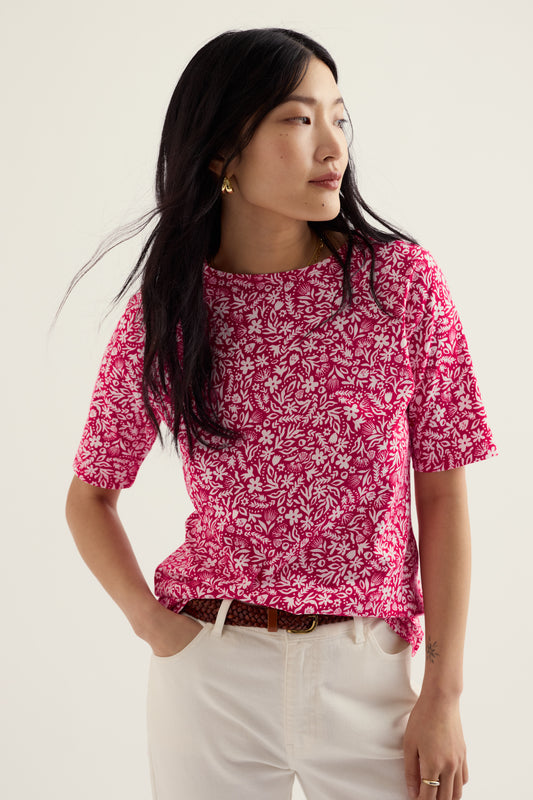Poisson Printed T-Shirt in GOTS-Certified Organic Cotton Jersey