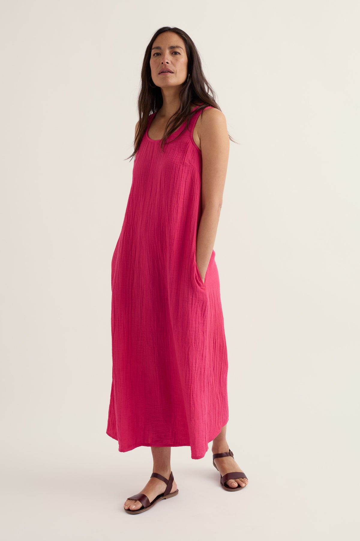 Helleborine Above-Ankle Dress in GOTS-Certified Organic Cotton
