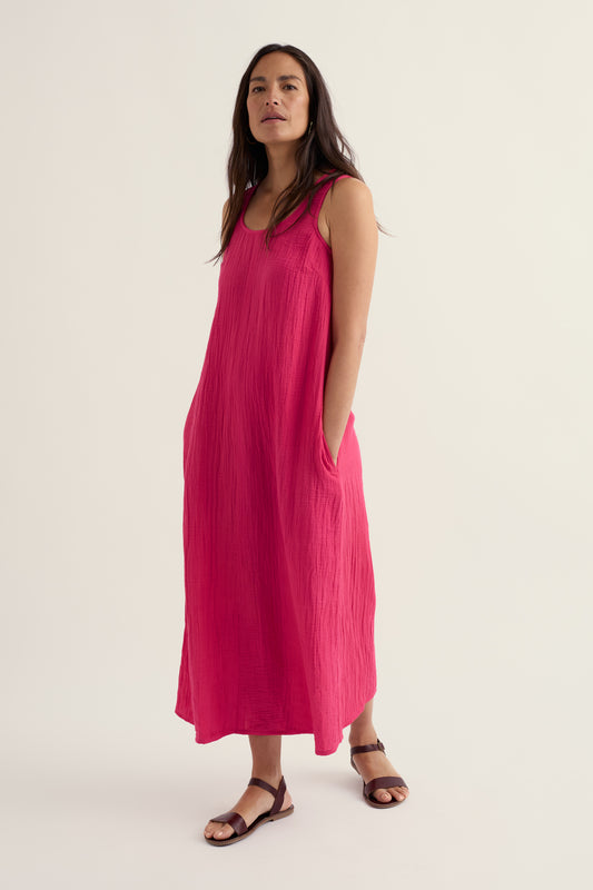 Helleborine Above-Ankle Dress in GOTS-Certified Organic Cotton