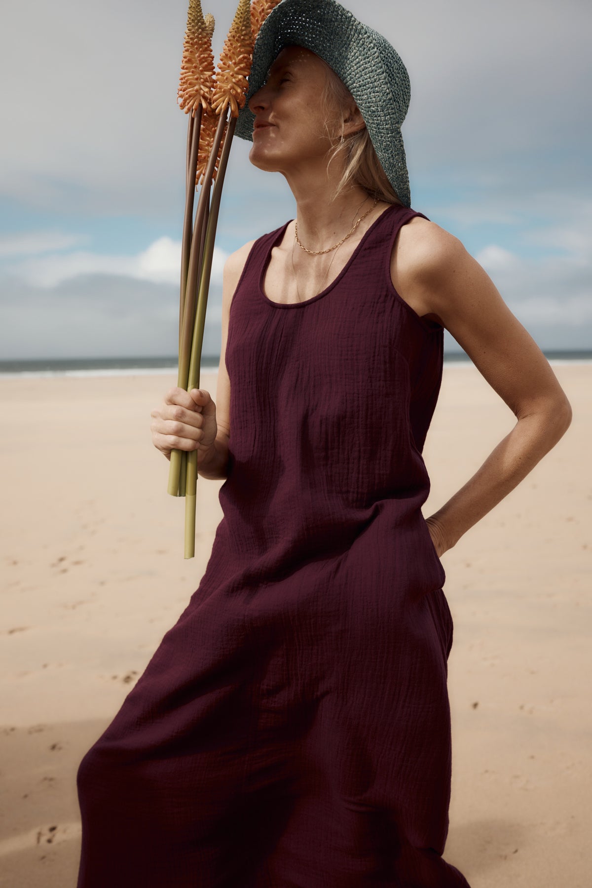 Helleborine Above-Ankle Dress in GOTS-Certified Organic Cotton