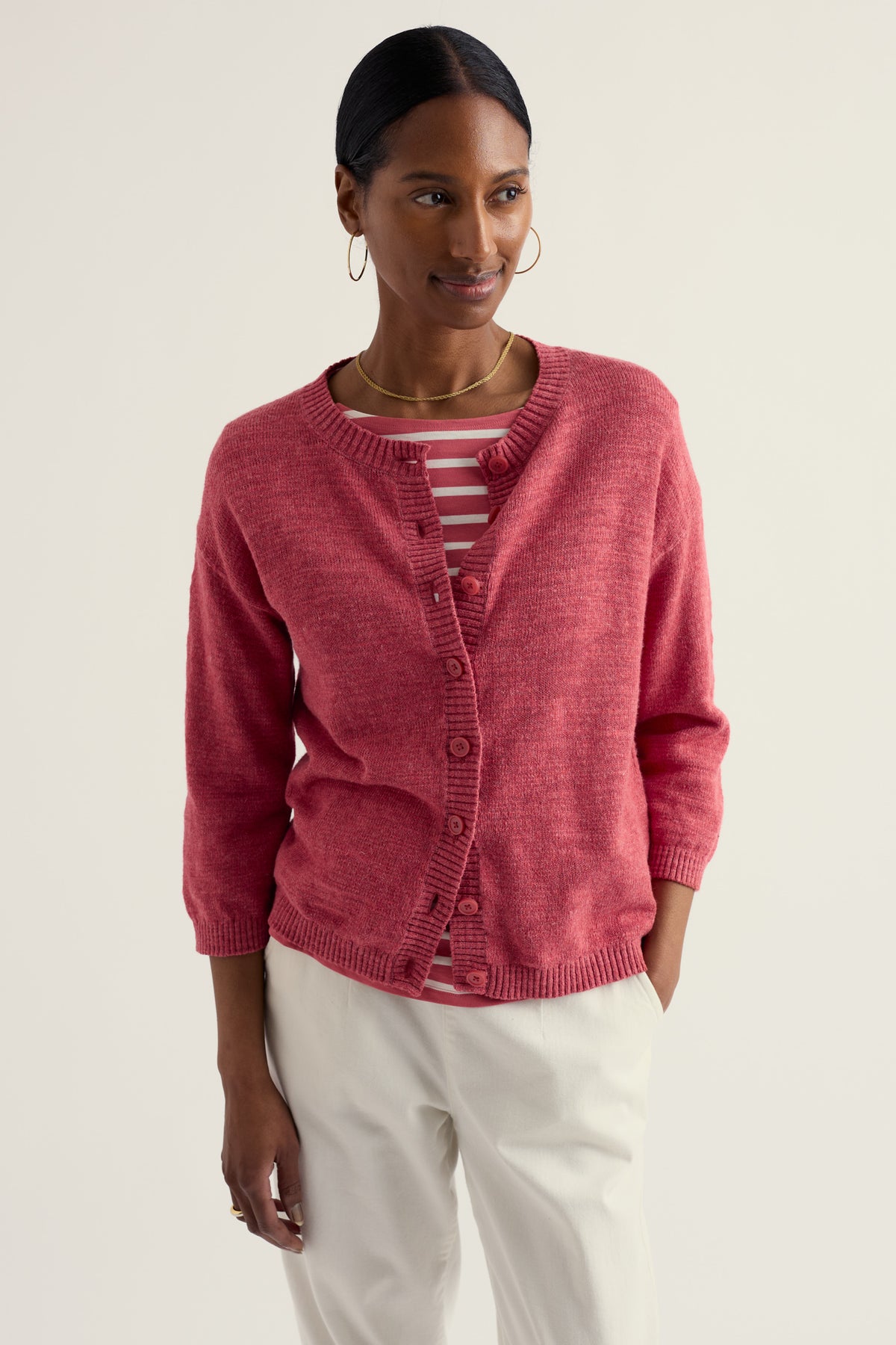 Pentire Steps Linen & Organic Cotton Cardigan