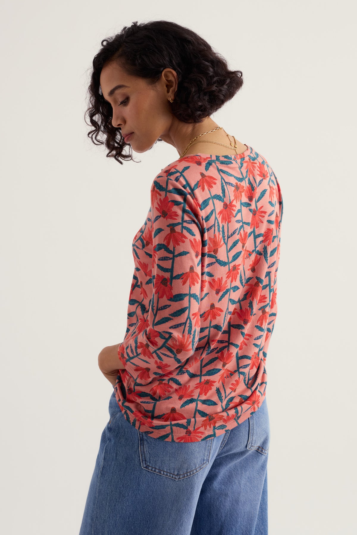 Kellow 3/4 Sleeve Jersey Top