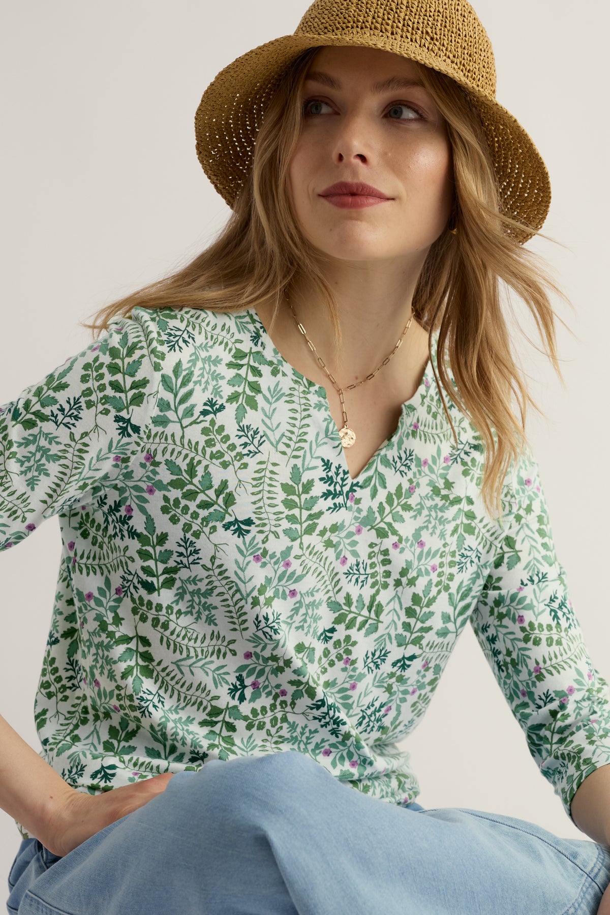 Kellow 3/4 Sleeve Jersey Top