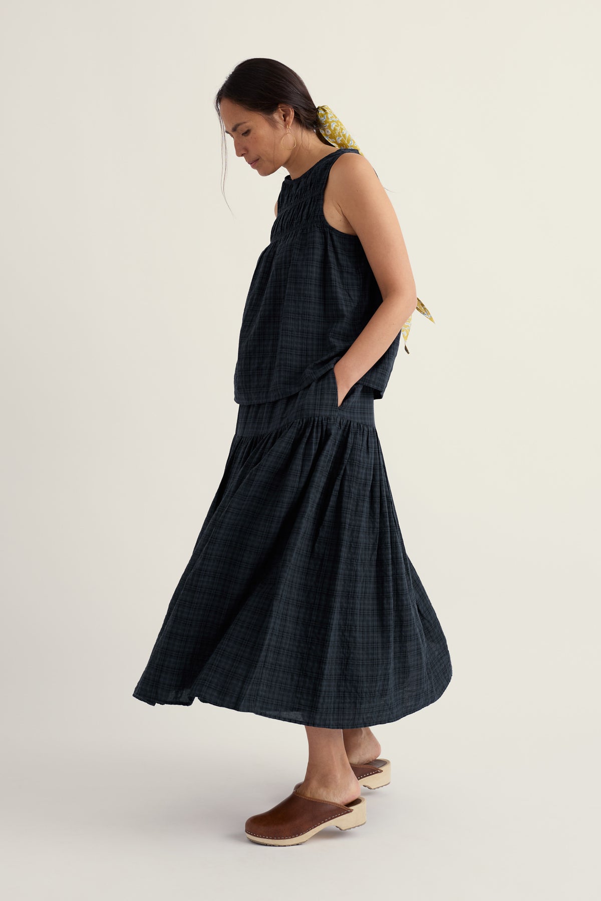 Purslane Tiered Midi Skirt