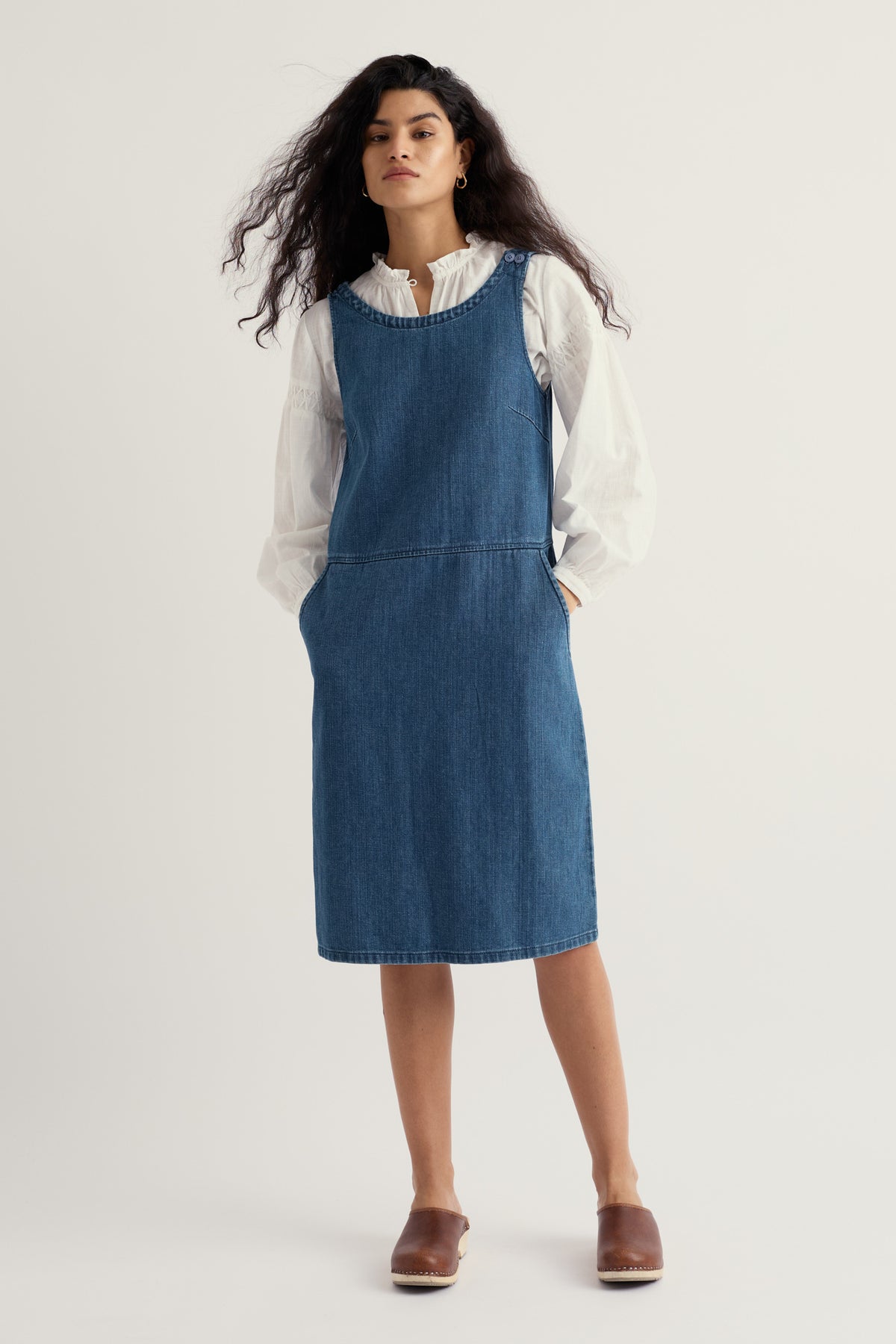 Salt Weave Knee Length Pinafore