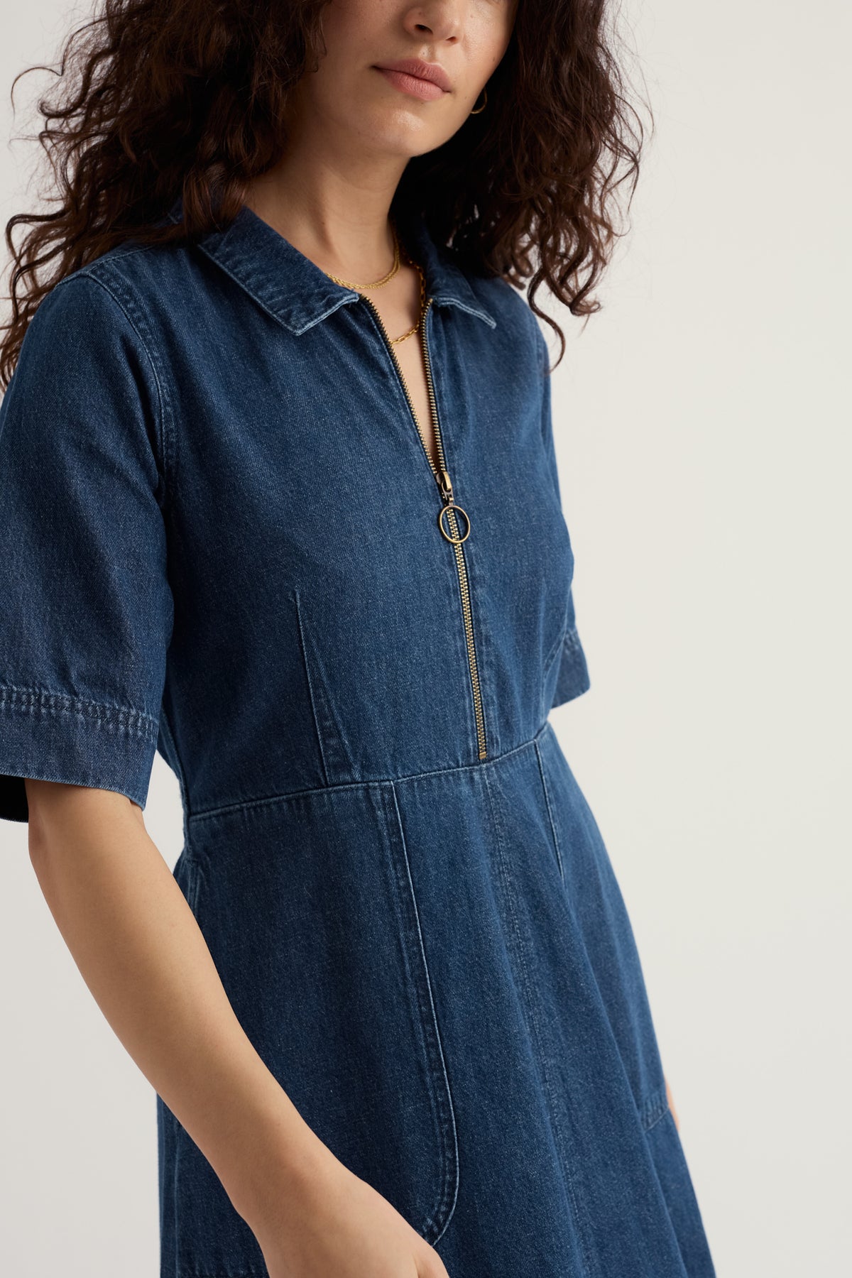 Gwenter Denim Midi Dress