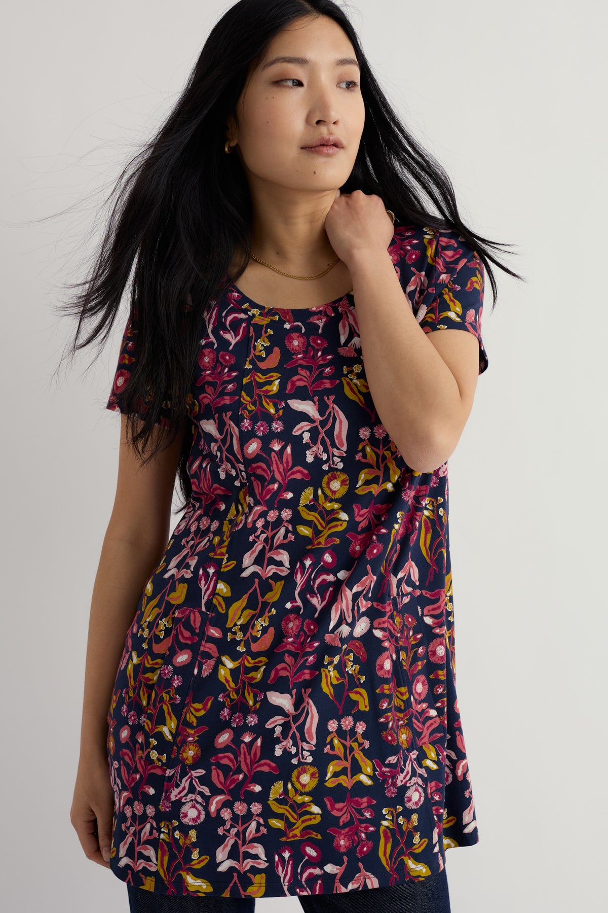 Screenprint Jersey A-Line Tunic