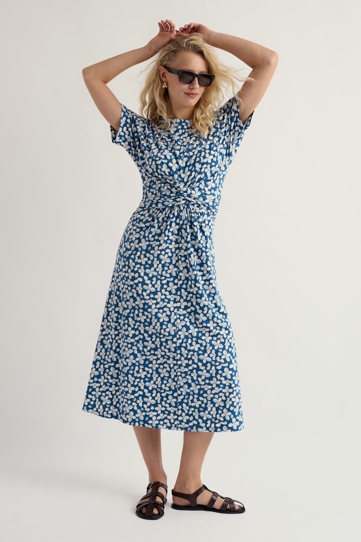 Water Mint Jersey Midi Dress