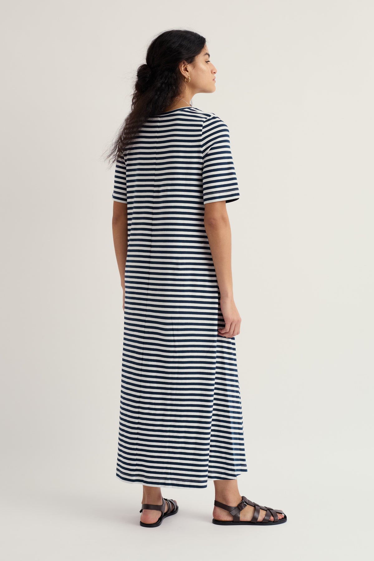 Ivey Yarn-Dyed GOTS Organic Cotton T-Shirt Dress