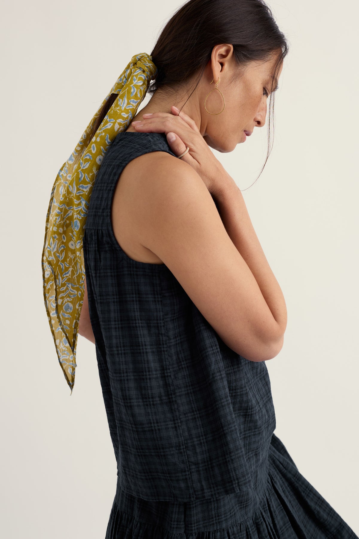 Exhibition Vest with Gathered Detail