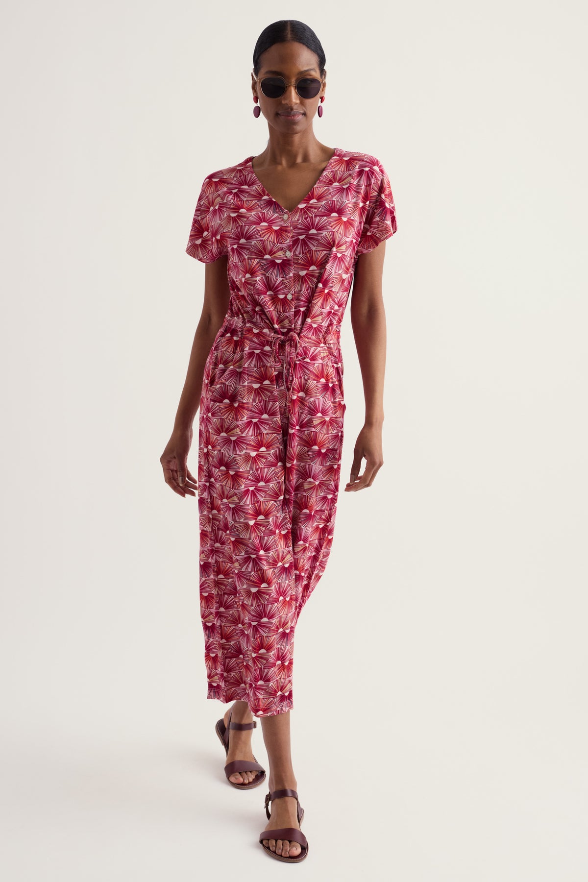 Rose Trellis Wide Leg Jumpsuit