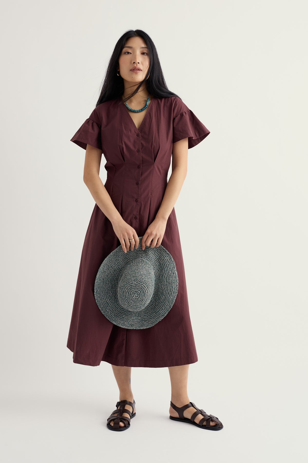 Kerthen Woods Poplin Midi Dress