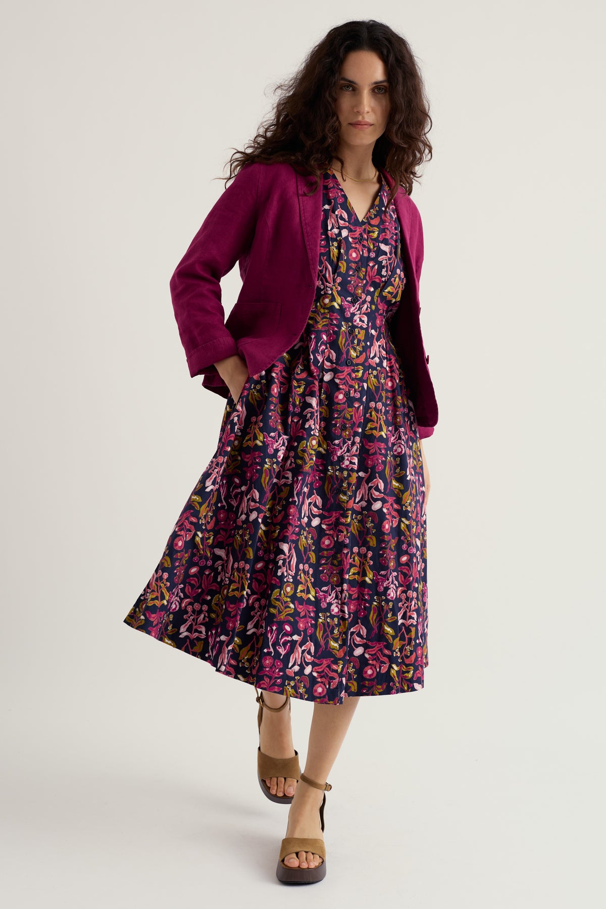 Kerthen Woods Poplin Midi Dress