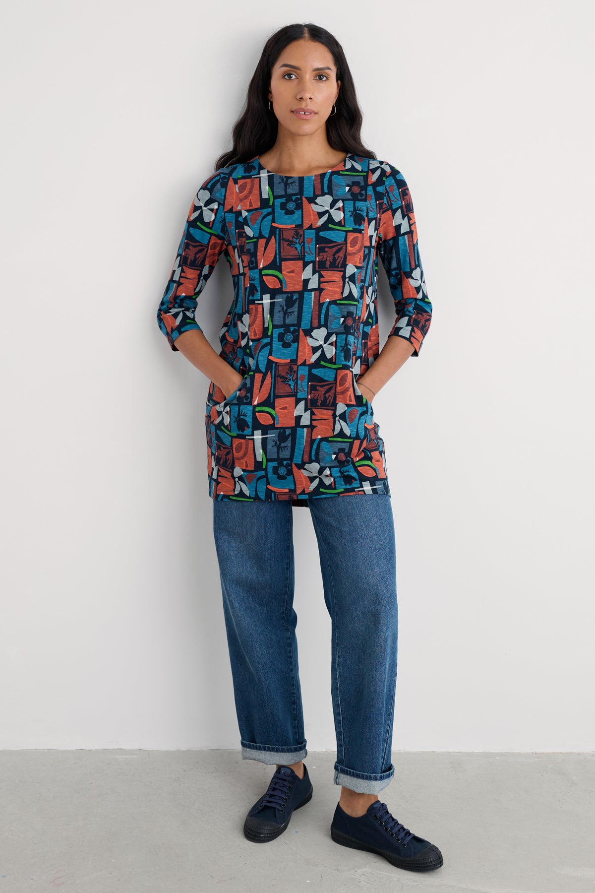 Shore Foraging Tunic in GOTS-Certified Organic Cotton Jersey