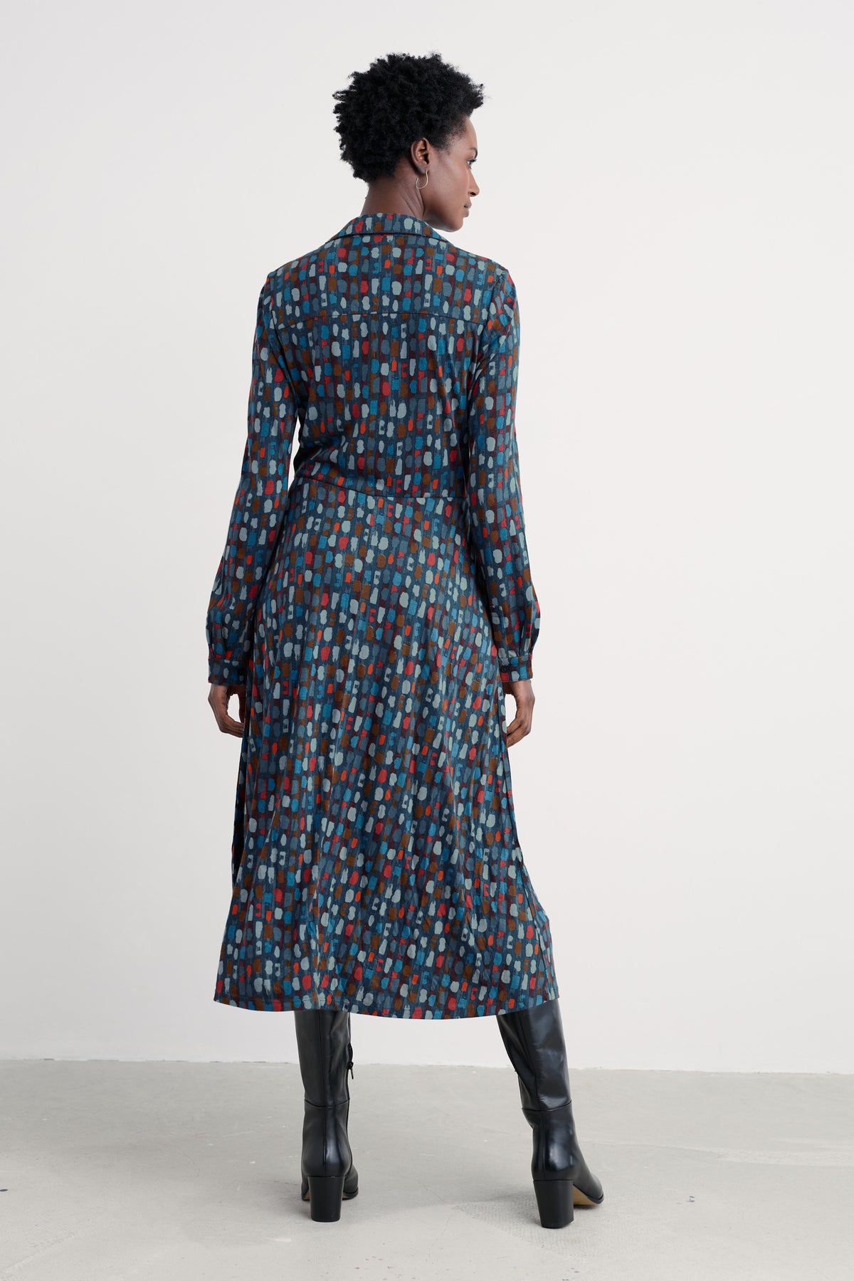 Coastline Jersey Shirt Dress