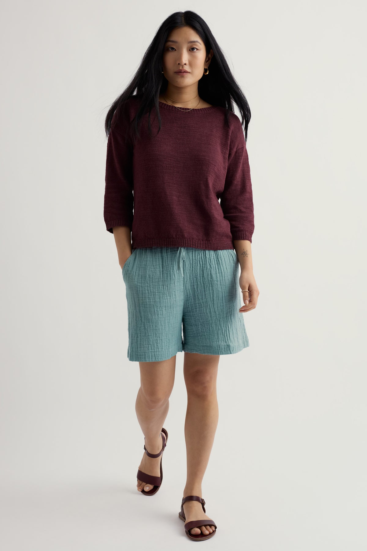 Tide Flow Wide Leg Double Gauze Shorts